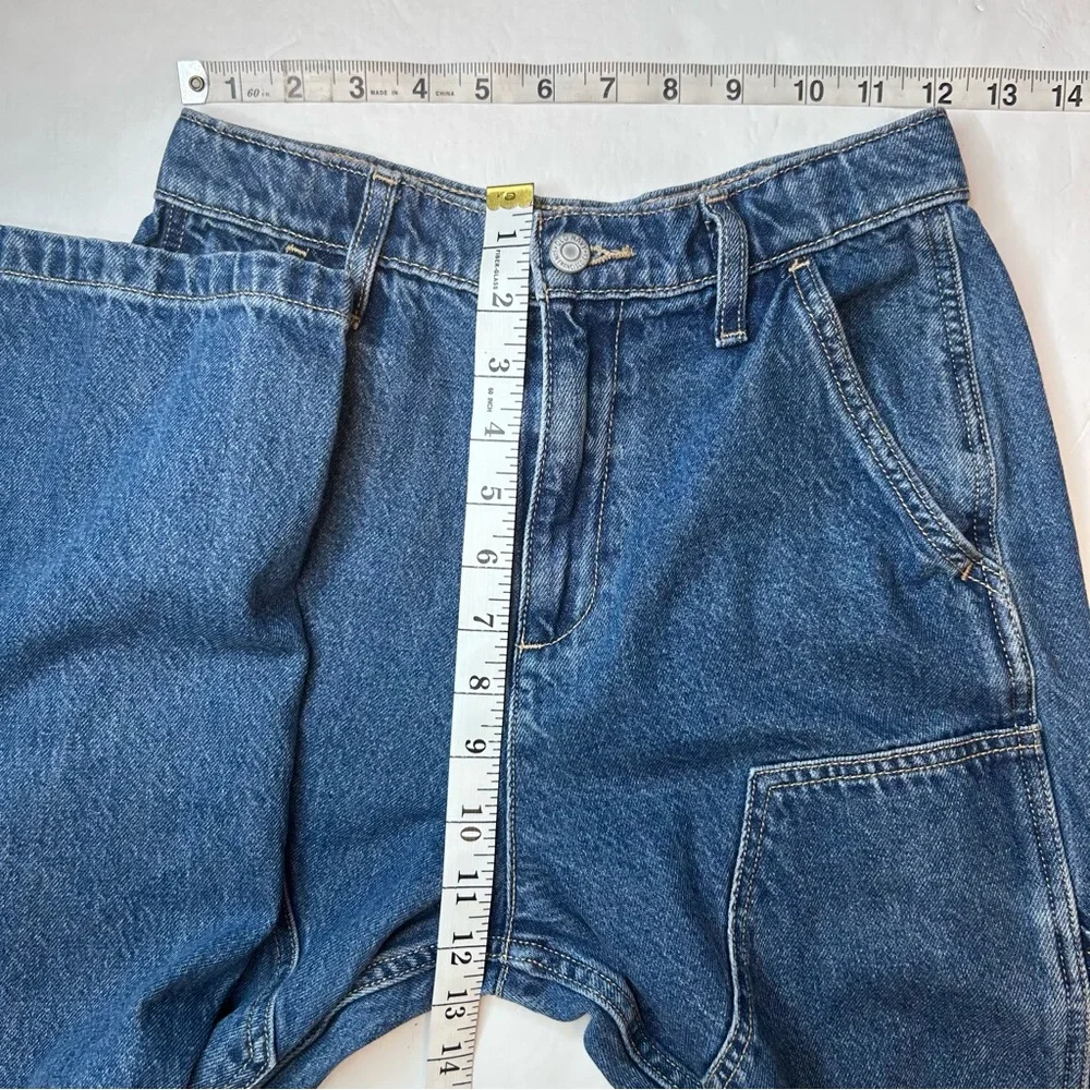 Old Navy Blue Denim Jeans High-Rise Relaxed Girl’s Size 14